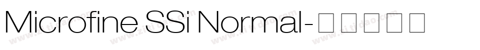 Microfine SSi Normal字体转换